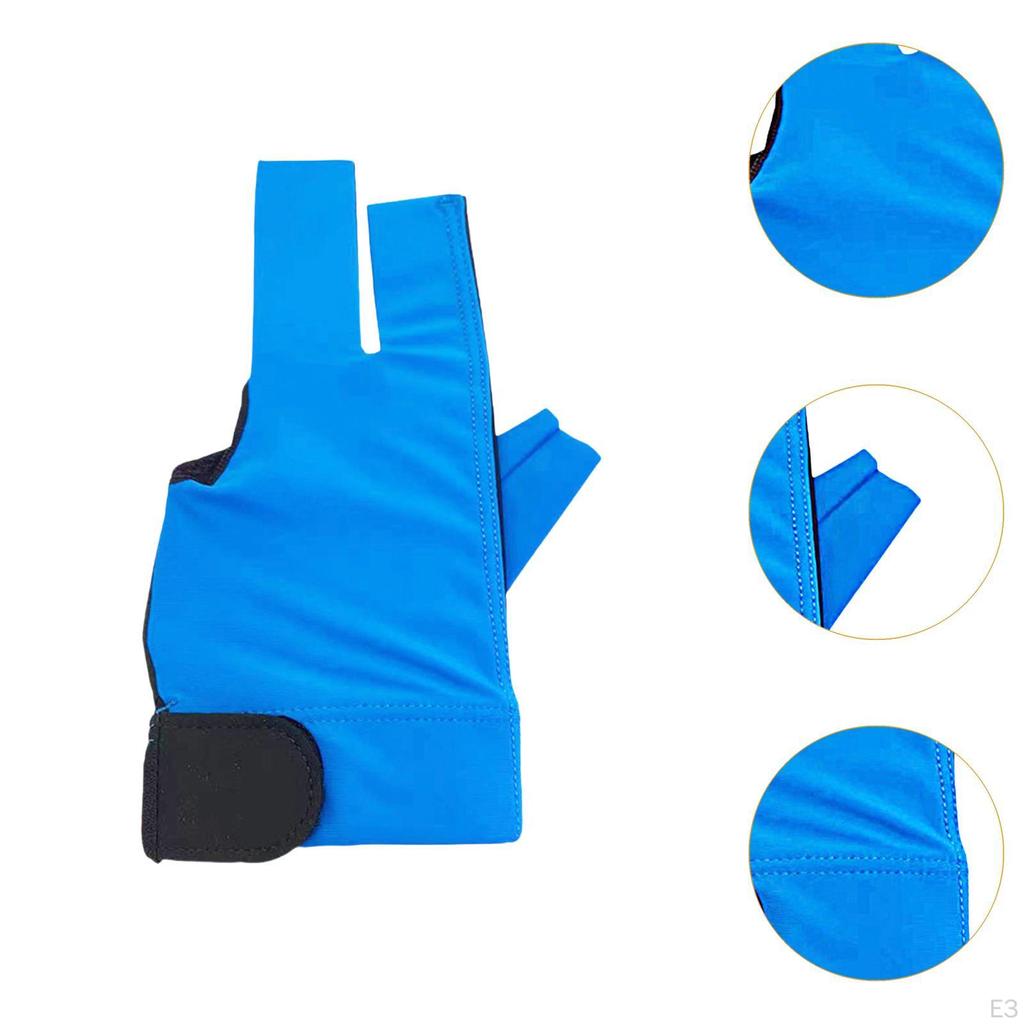 3 пальца бильярдные перчатки эластичный противоскользящий кий для снукера для практики игры