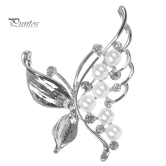 Брошь-бабочка со стразами, женская стильная легкая, роскошная, изысканная, нежная, уникальная, корсаж из искусственного жемчуга