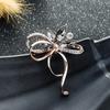 Temperament Bow Brooch High-End Female Exquisite Elegant Diamond-Encrusted Brooch Luxury Anti-Light Buckle Pin Accessories
