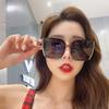 Square Sunglasses Sunglasses Women'S Large Frame Glasses Sunshade Plain Style