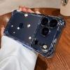 Электроplated Прозрачный Чехол Для Телефона Для iPhone 17 Air 16 e 15 14 13 12 11 Pro Max Plus Mini Полная Защита Объектива Подушка Безопасности Чехол