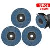 3pcs 75mm/3 Inch Flat Flap Discs Grinding Wheels Mini Angle Grinder Sanding Discs for Metal Wood Polishing Cutting Accessories