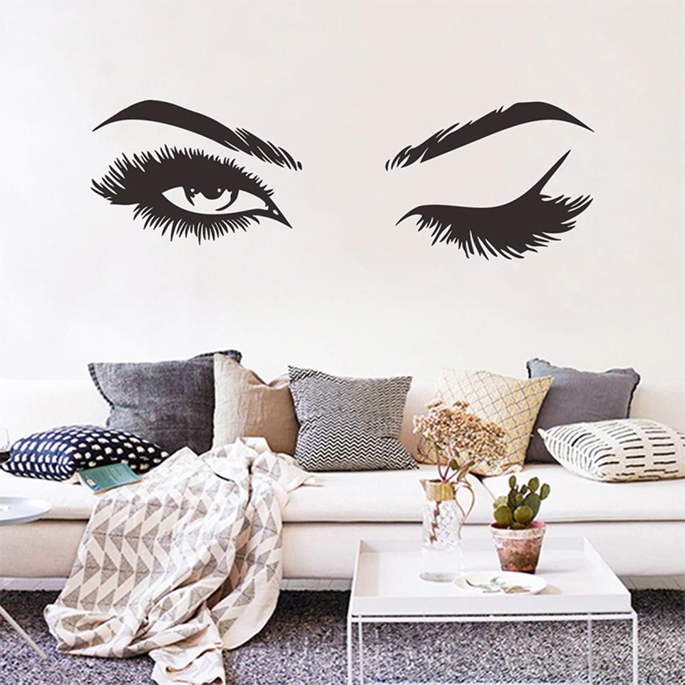 Pretty Eyelashes Wall Sticker Living Room Decor Mural Art Decals Sexy Sticker Home Decor Modern Home Decoration Wall Stickers