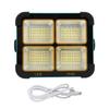 LED Work Solar Light 100W 10000LM 3000 To 6000K IP66 Waterproof Rechargeable Portable Outdoor Work