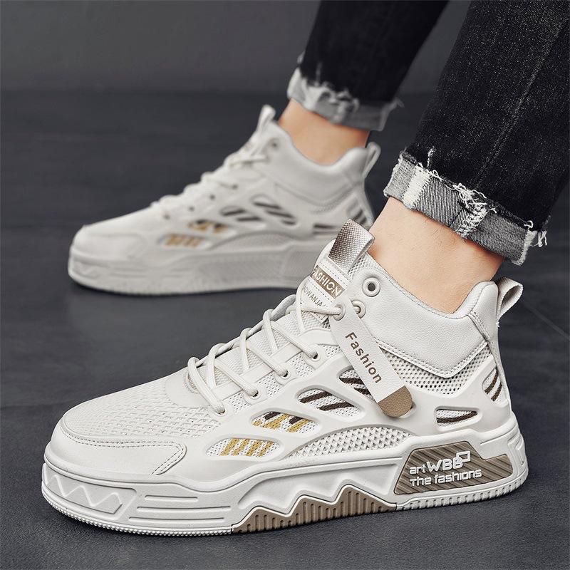 Мужская обувь из дышащей сетки, повседневная обувь для сноуборда, высокая платформа, спортивная модная обувь