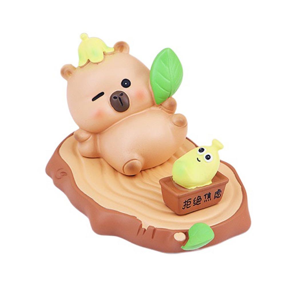 Desk Decor Capybara Mobile Phone Stand Figure Model Capybara Cell Phone Bracket Desktop Ornaments