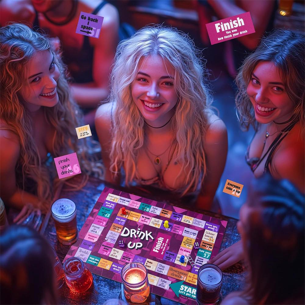 Питьевая настольная игра Интерактивный набор для питьевой вечеринки с кубиками Игры для питья для взрослых Семейные