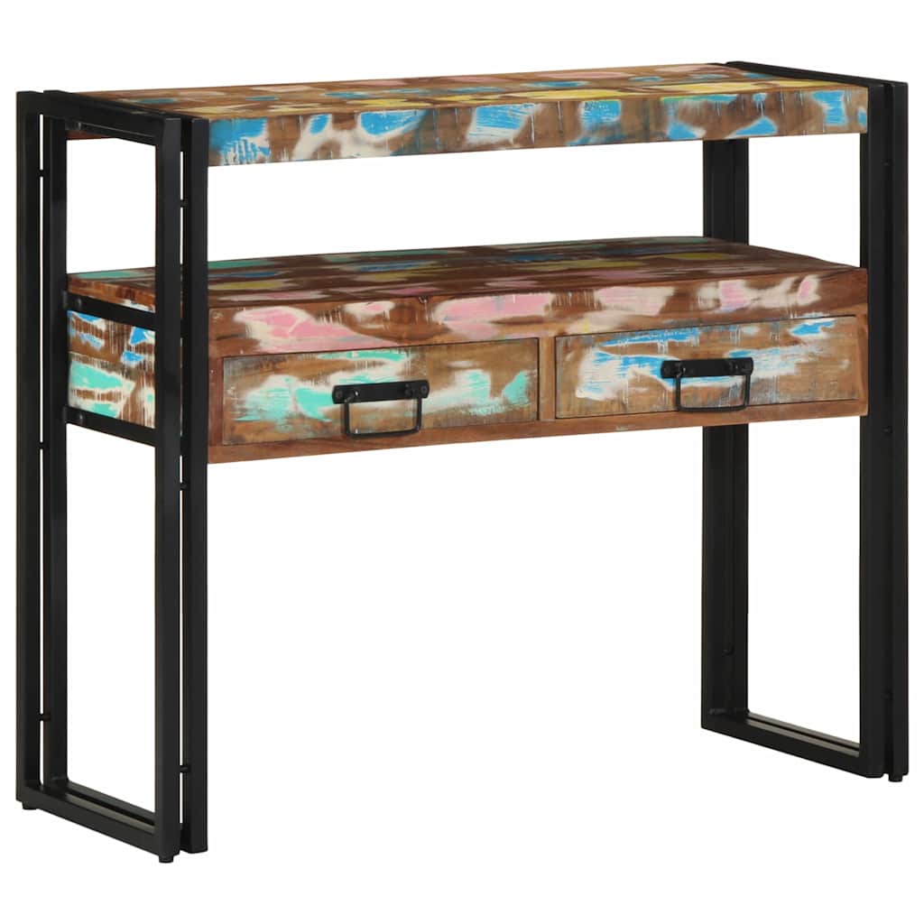 Console Table 90 x 33 x 75 cm Solid Upcycled Wood