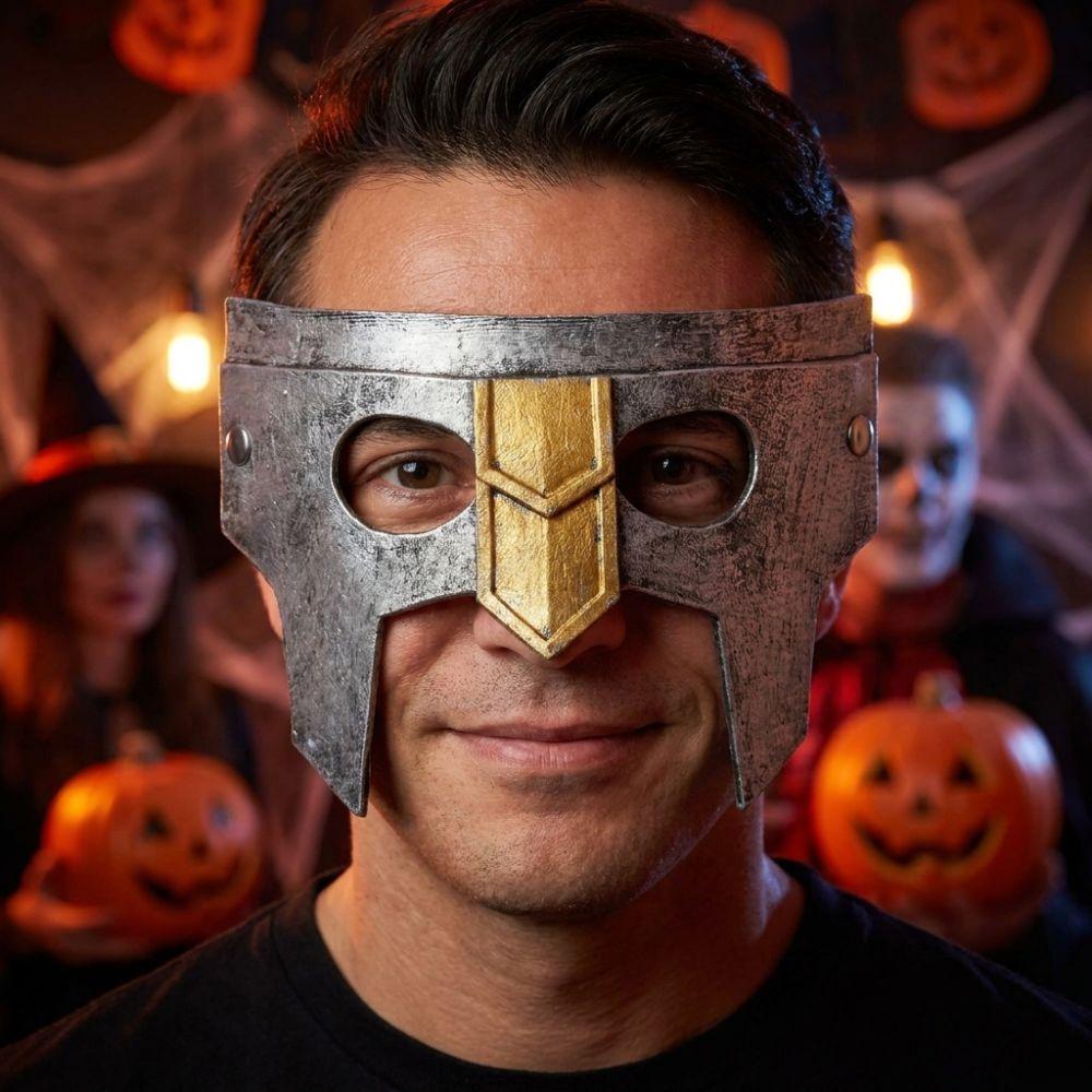 PU Foam Halloween Warrior Mask Medieval Soldier Medieval Warrior Armor Mask Fun Favor Gift