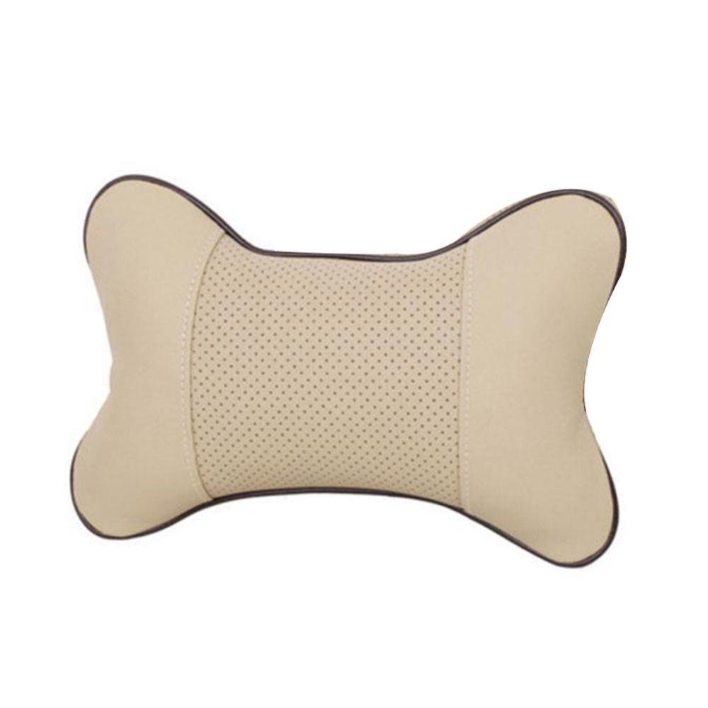 Comfortable Auto Seat Head Neck Rest Cushion PU Leather Headrest Pillow Pad Car Decoration