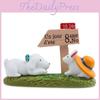 Cartoon Resin Garden Sign With Dog And Rabbit Design For Gardening Gifts