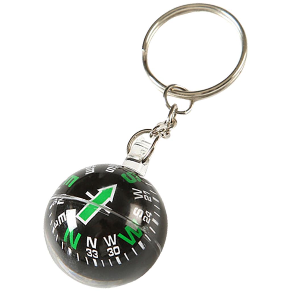 Portable Keyring Compass With Floating Dial Accessory for Hiking Camping Outdoor Survival and Travel Adventures