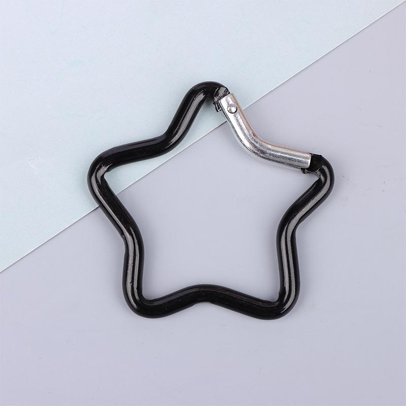 Алюминиевый карабин в форме пятиконечной звезды, зажим для ключей, брелок для ключей на открытом воздухе, крючок для бутылки, подвесная пряжка