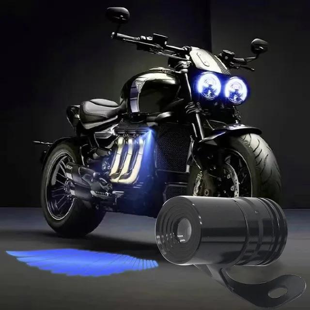 2Pcs Motorcycle LED Underbody Light Projector Ghost Angel Wings Laser Light Waterproof Ambient Accessories