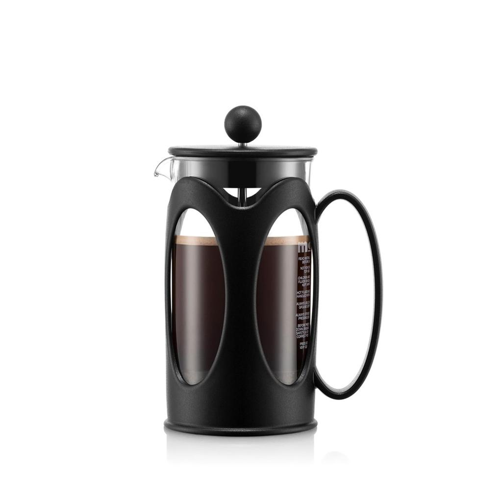 BODUM Coffee Maker Coffee Press KENYA Kenya French Press Coffee Maker 350ml Black Stainless Steel Filter Glass Beaker Immersion Type Coffee [Genuine