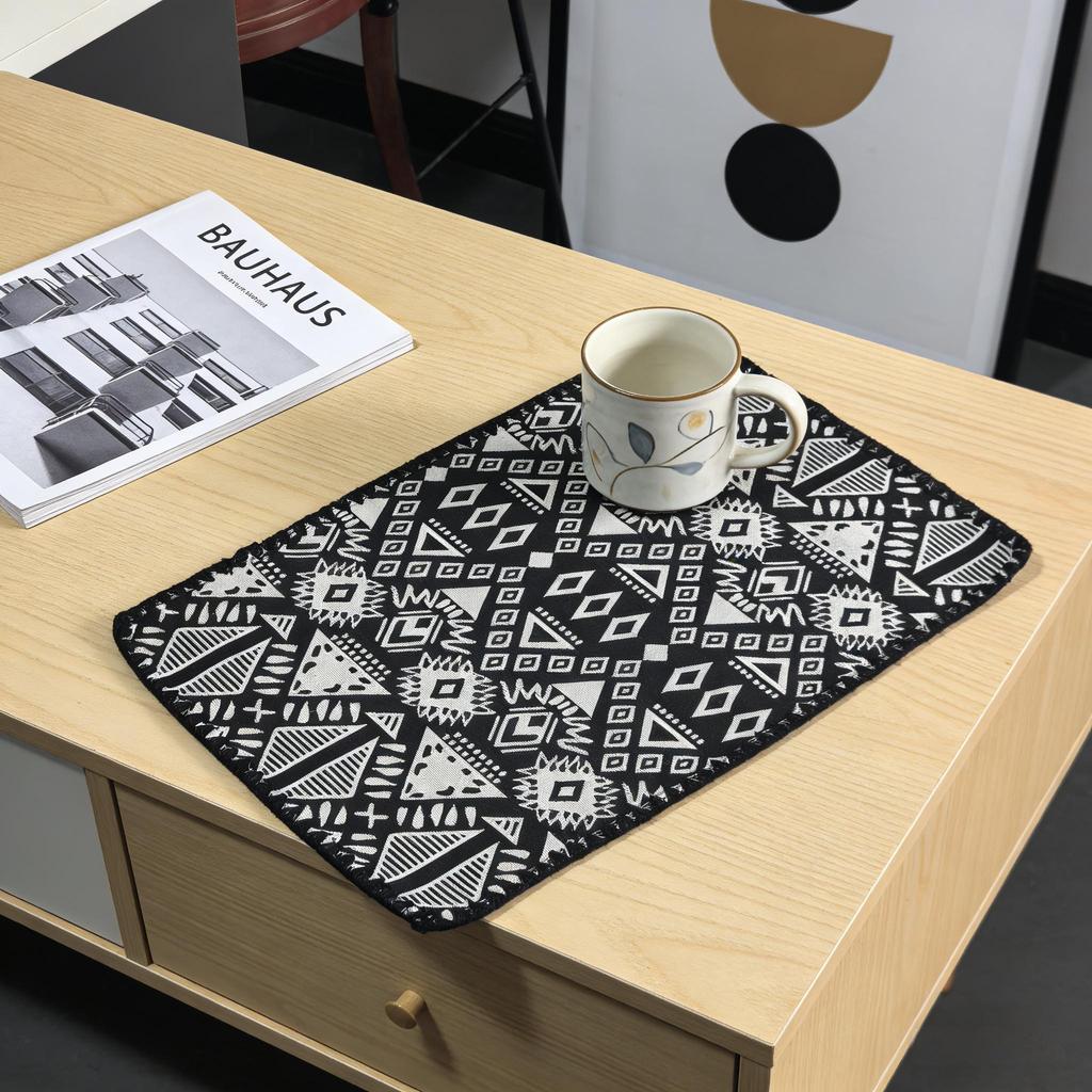 Салфетки под тарелки из хлопка и льна, 30x45 см, многоразовые льняные салфетки под тарелки, тканые салфетки под тарелки, хлопковые салфетки для стола.