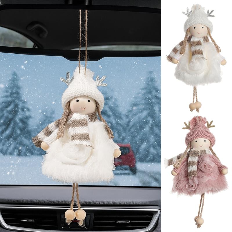 Christmas Angel Snowman Doll Hanging Pendant Cute Christmas Tree Decoration Accessorie Navidad  Party Gift Pendant Car Decor