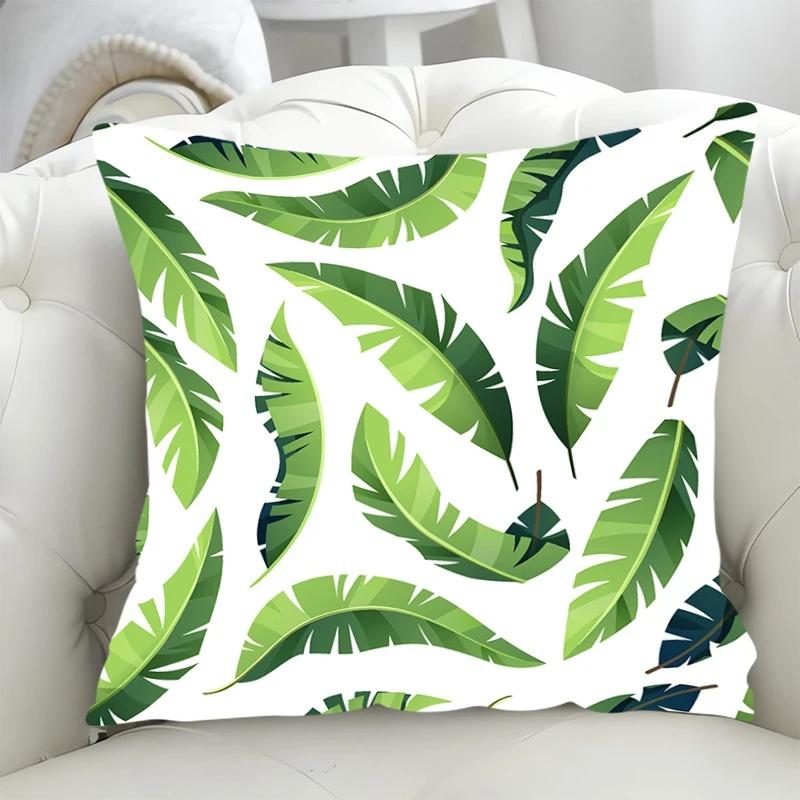 Luxury Home Decor Pillow Cover Living Room Sofa Cushion Cover Tropical Rainforest Grass Pattern Cushion Cover