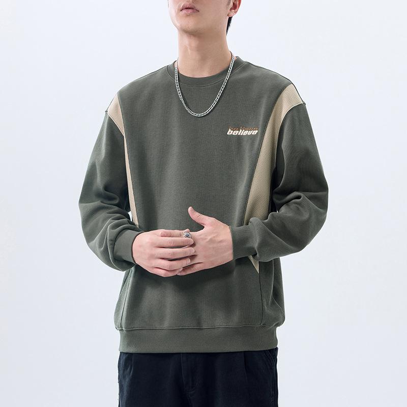 Высококачественный свитер с контрастной текстурой и вязки, мужской, свободный и удобный, американский, модный бренд, повседневная куртка, модный