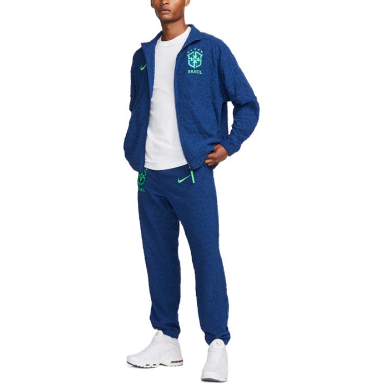 Nike Однотонная футбольная спортивная куртка с логотипом, мужская верхняя одежда, синяя DX2045-490