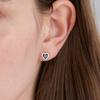 OVLA (SILVER 925) Volume Heart Cubic Earring JE003