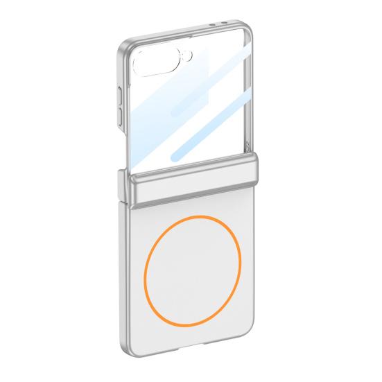 Чехол для телефона Samsung Z Flip 7 с магнитной защитой шарнира, защитный чехол со встроенной защитной пленкой для экрана, чехол для беспроводной зарядки