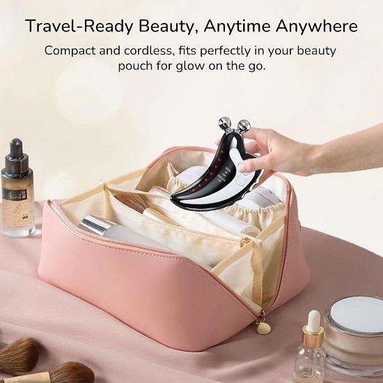 Умный электрический ролик для лица Гуа Ша 2 с EMS, RF, нагревом, 7-цветной светодиодной терапией, скульптурирование, лифтинг, антивозрастной уход, уход за кожей, склонной к акне, уменьшение двойного подбородка