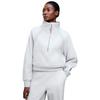 Womens Fleece-Lined Hooded Half-Zip Sweatshirt Winter Running Gym Workout Casual Wear