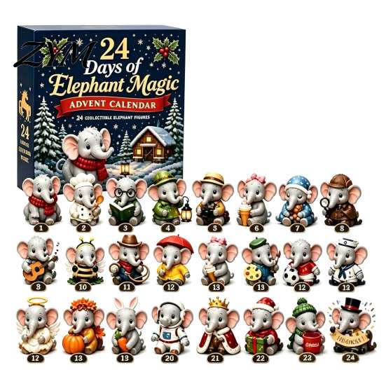 Christmas Collection Gifts 2026 Advent Calendar, 24-Day Acrylic 2D Ornament Set with Tree Hanging Ornaments Animal Figures, Decor, Holiday Gift