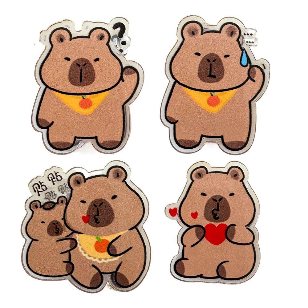Creative Cute Paper Clip Lovely Binding Sealing Clamp Photo Clip Capybara Acrylic Clip Student