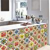10x10/15x15/20x20/30x30cm PVC Flower Tile Tiles Decals Waterproof Wall Sticker Bathroom Sticker Kitchen Decoration