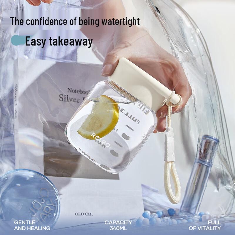 RELEA Portable High Borosilicate Glass Breakfast Cup