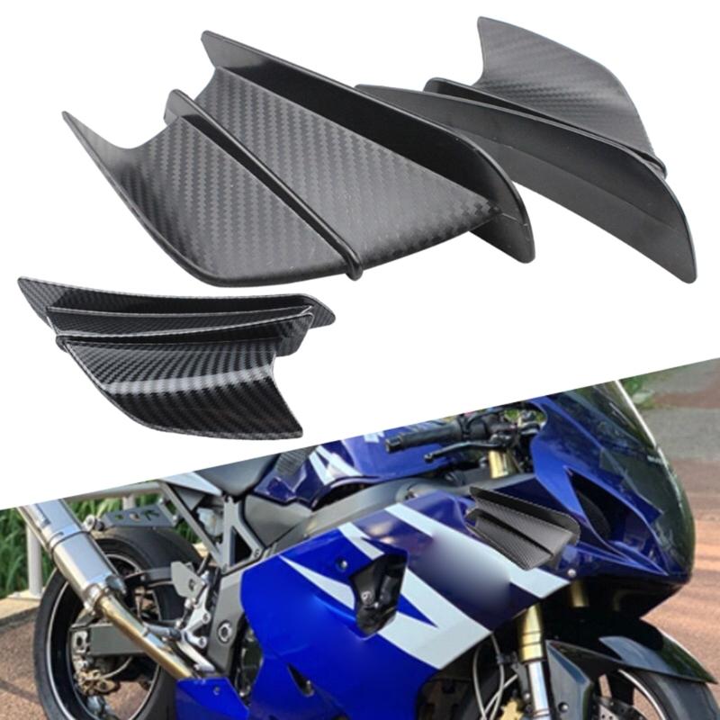 Universal Motorcycle Winglet Aerodynamic Spoiler Wing with Adhesive Motorcycle Decoration Sticker