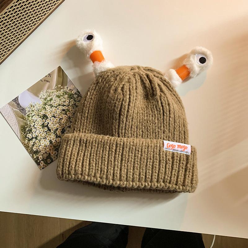 Cute Cartoon Quirky Light-emitting Tentacle Knitted Hat Parent-child Models Warm Wool Cap Eyes Light-emitting Beanie Monster Hat