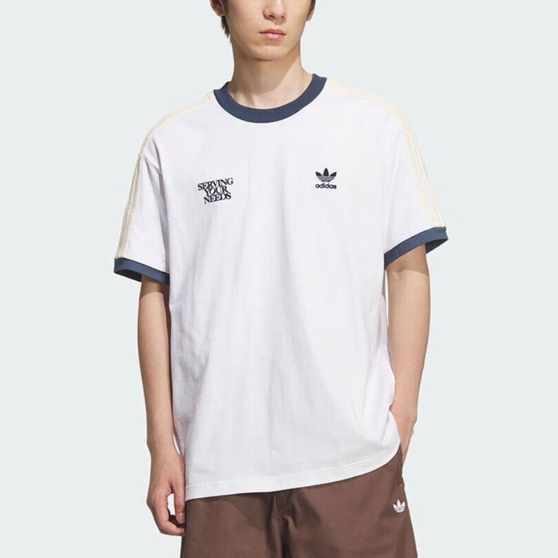 Adidas Оригинальная футболка с логотипом, круглым вырезом, спущенным плечом и коротким рукавом, унисекс KT0841