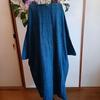 Used 100% Cotton Dark Teal Plaid Loose Long Dress