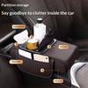 Car Armrest Box 5-in-1 Organizer with Cup Holder & Tissue Phone Slot Faux Leather Multifunctional Car Organizer Universal Vehicle Accessory