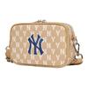 New MLB Monogram Collection Polyester Camera Bag Combo Bag Crossbody Bag Shoulder Bag Unisex Khaki 3ACRS022N-50BGD