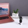 Ornament Car Decoration Dancing Cat Figure Shaking Head Cat Bobble Head Doll Solar Toy Doll