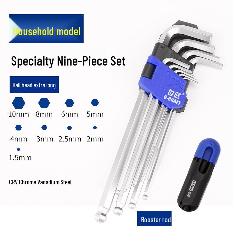 Набор из 9 шестигранных ключей Torx и квадратных