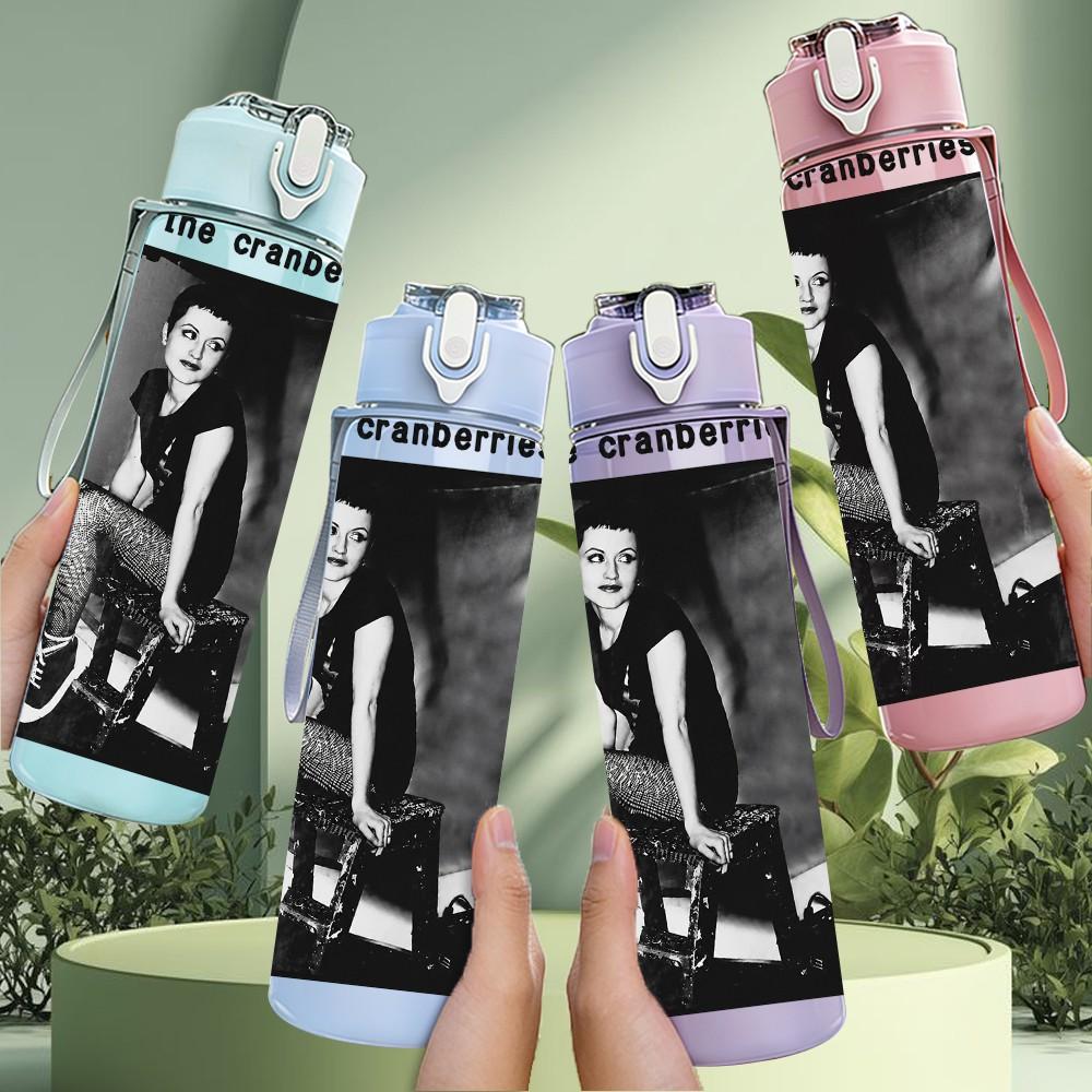 1PC Black Male Portrait A 750ml sports water bottle leakproof straw lid outdoor office home