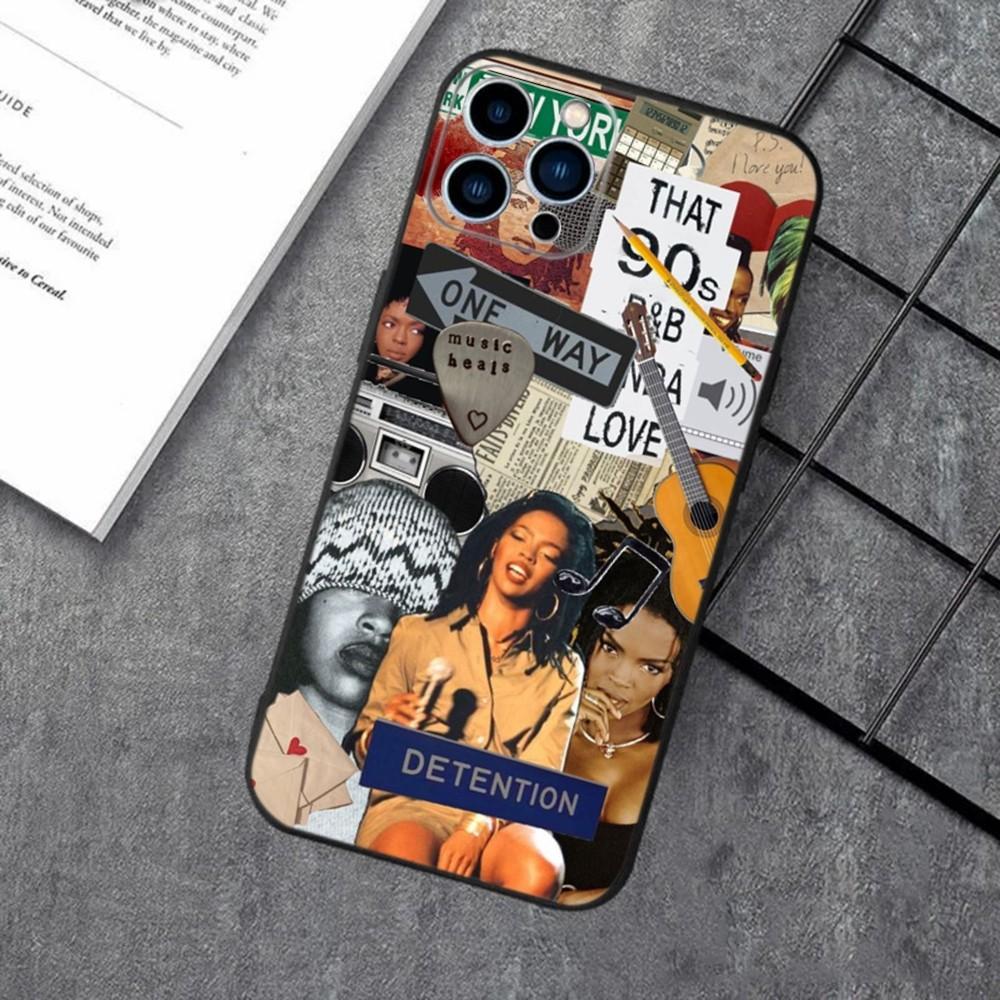Rapper Lauryn Hill Phone Case For Apple iPhone 15,14,13,12,11,XS,XR,X,8,7,Pro,Max,Plus,mini Silicone Black Cover