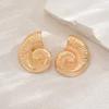 Alloy Conch Earrings Ocean Wind Stud Earrings Women's Fashion Retro Geometric Thread Exaggerated Earrings