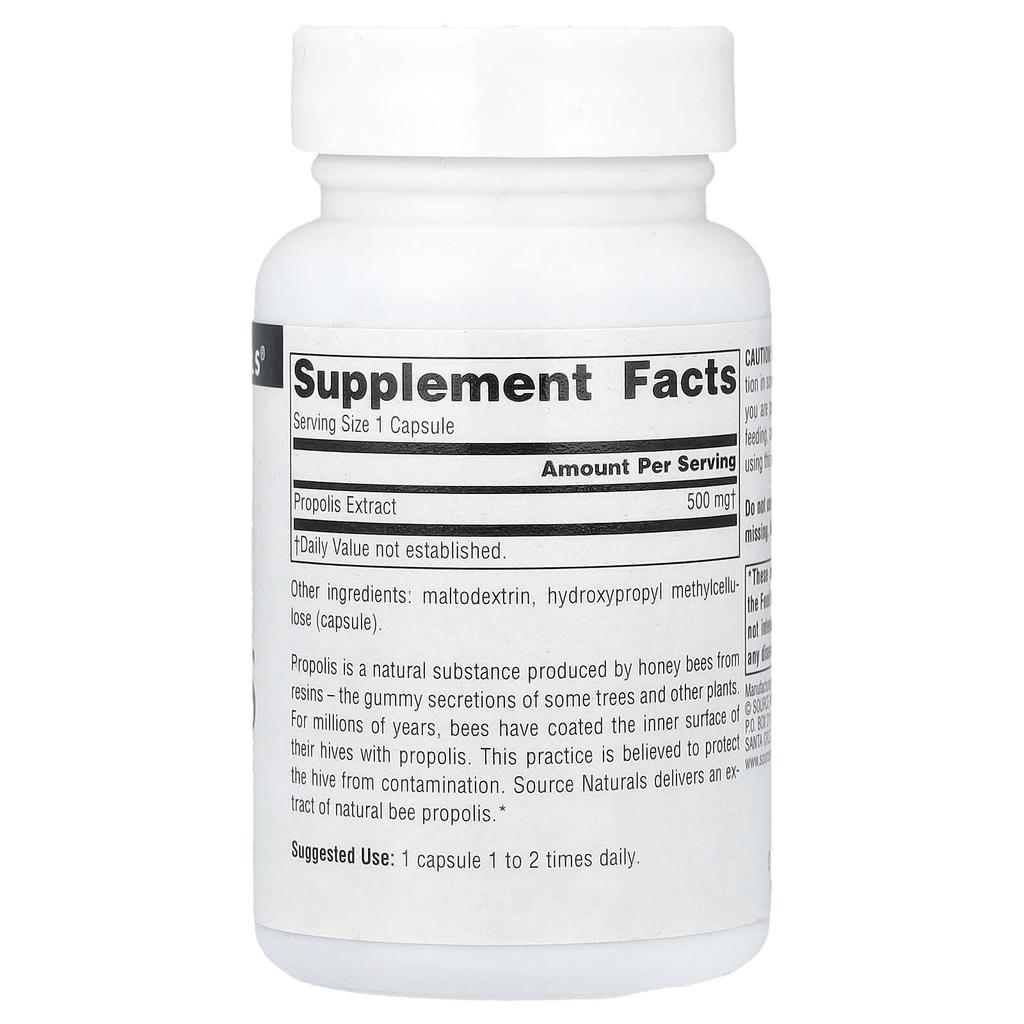 Source Naturals, Propolis Extract, 500 mg, 60 Capsules