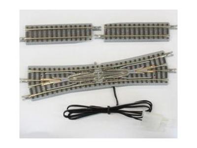 Rokuhan Z gauge R034 Двойной стрелочный переводной рельс с отрезком рельса (левая ветвь) +