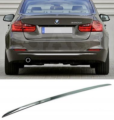 BMW 3 Серия F30 - Хромированная накладка на багажник - Акцент на крышку багажника - Деталь задней части премиум-автомобиля - Усилитель блеска