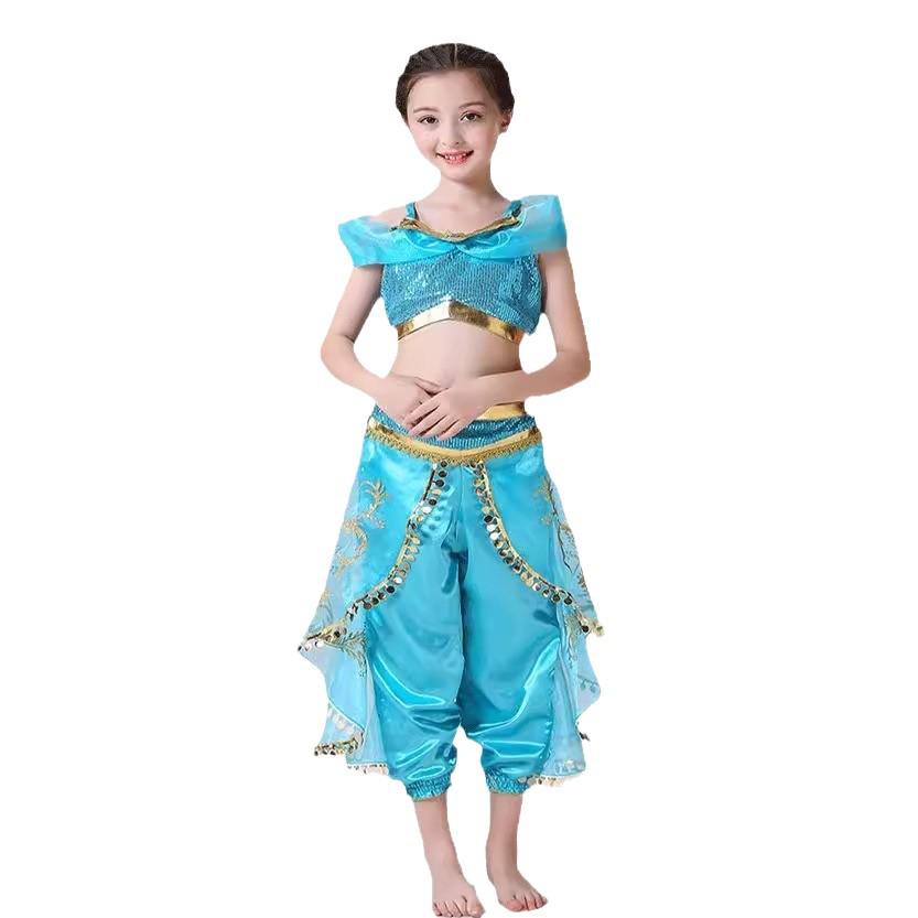Jasmine Princess Costume - European/American Style Christmas Two-Piece Set for Toddlers