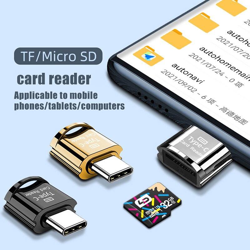 Высокоскоростное устройство считывания карт памяти Micro-USB/Type-C Tf Micro-Sd Otg