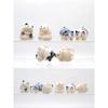 Flocked Fat Kitten Flocking Cats Blind Box Toys Kawaii Cute Doll Gifts Toys Collect Ornaments Kids Gifts