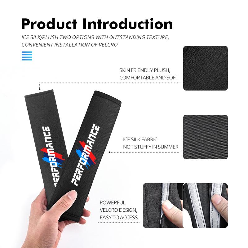 LXXM7 Car Anti-Slip Seat Belt Padding Protector for Driving For BMW E36 E39 E87 E60 E46 E53 E90 F10 F20 F25 F30 X3 X5